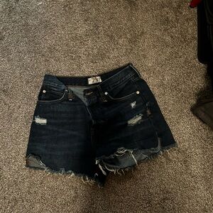 Free People Dark Blue Jean Shorts